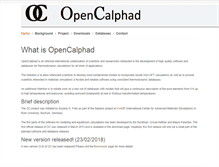 Tablet Screenshot of opencalphad.com
